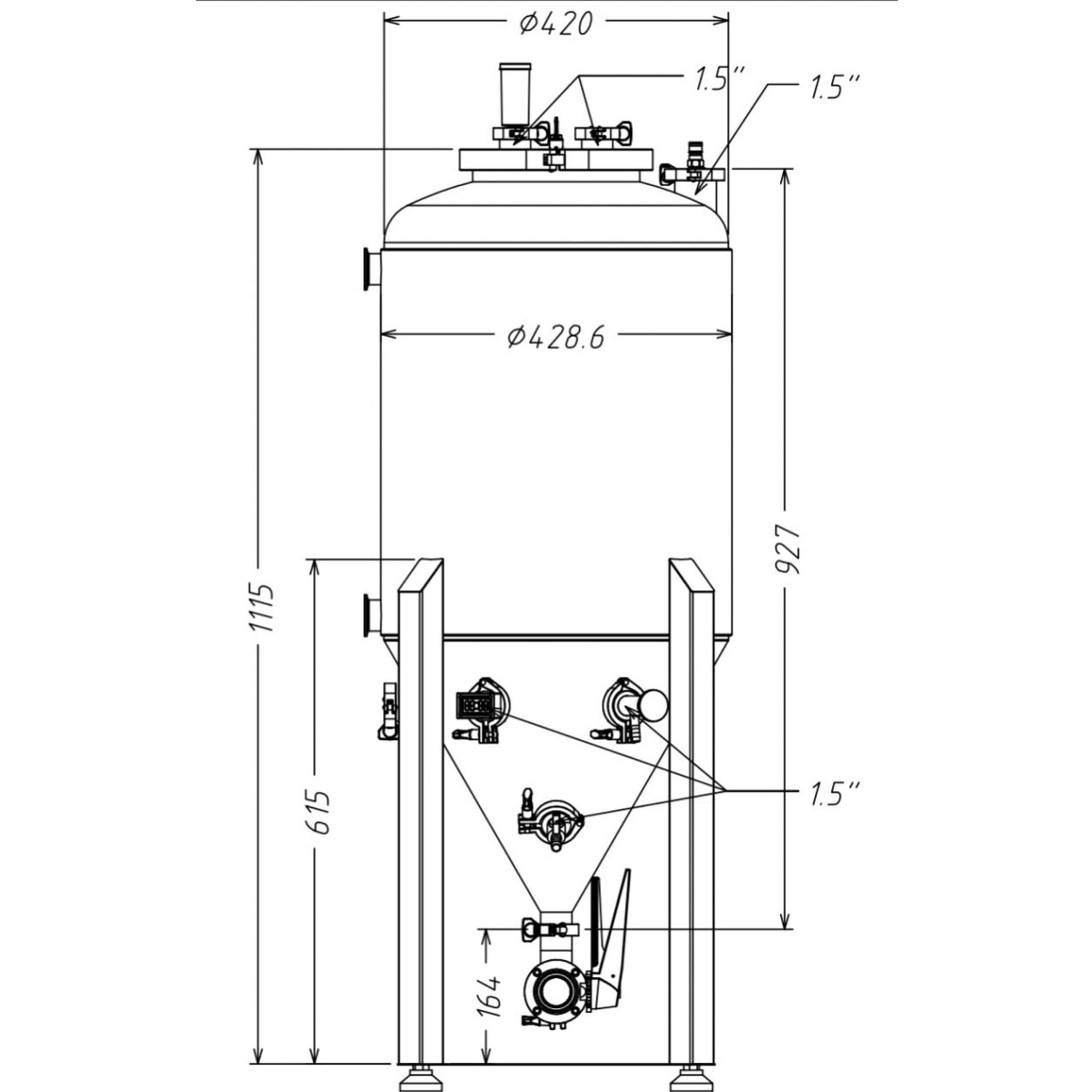 Drucktank BREW MONK U80 UNITANK 70 Liter_2