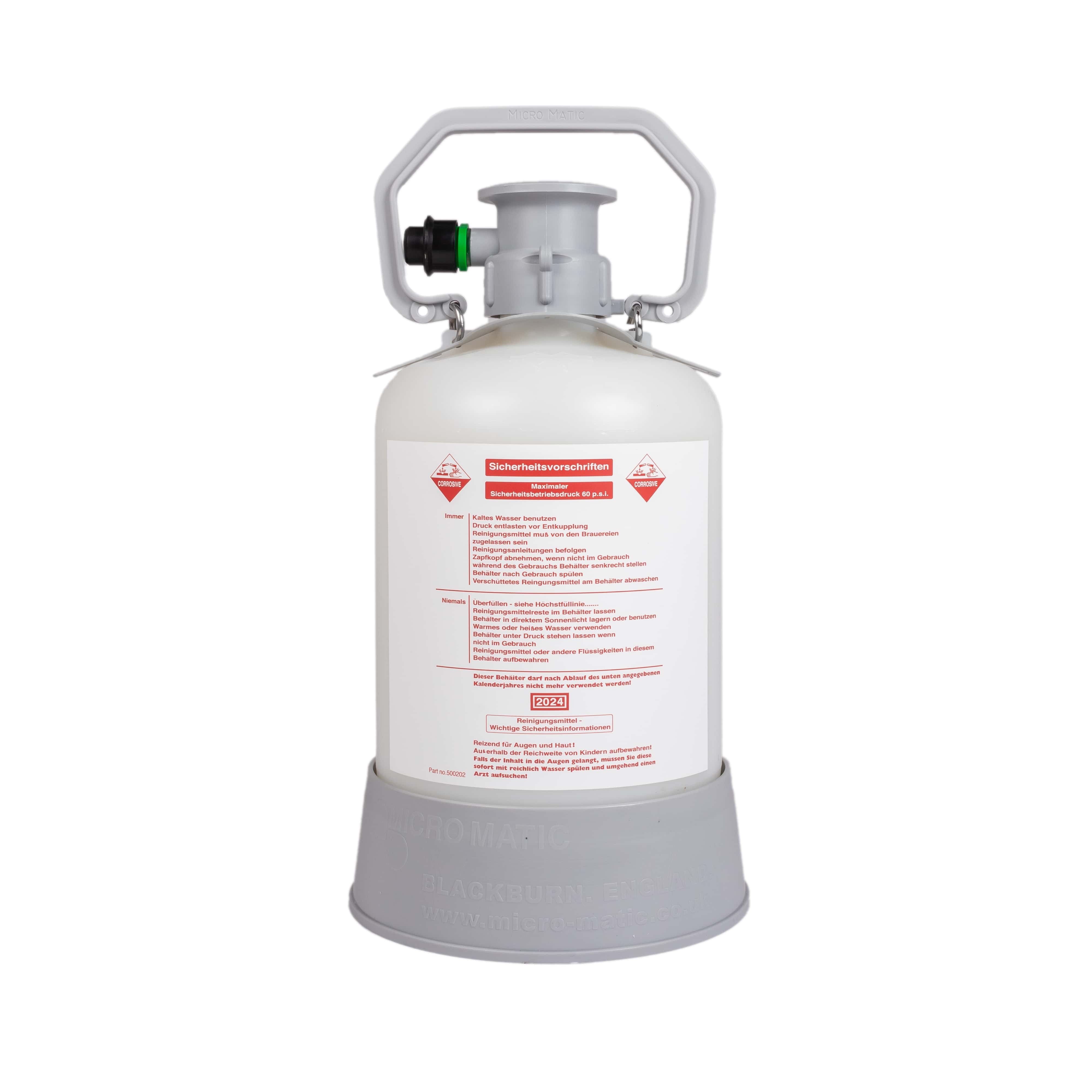 Reinigungsbehälter 5 Liter mit Kombifitting - Kunststoff
