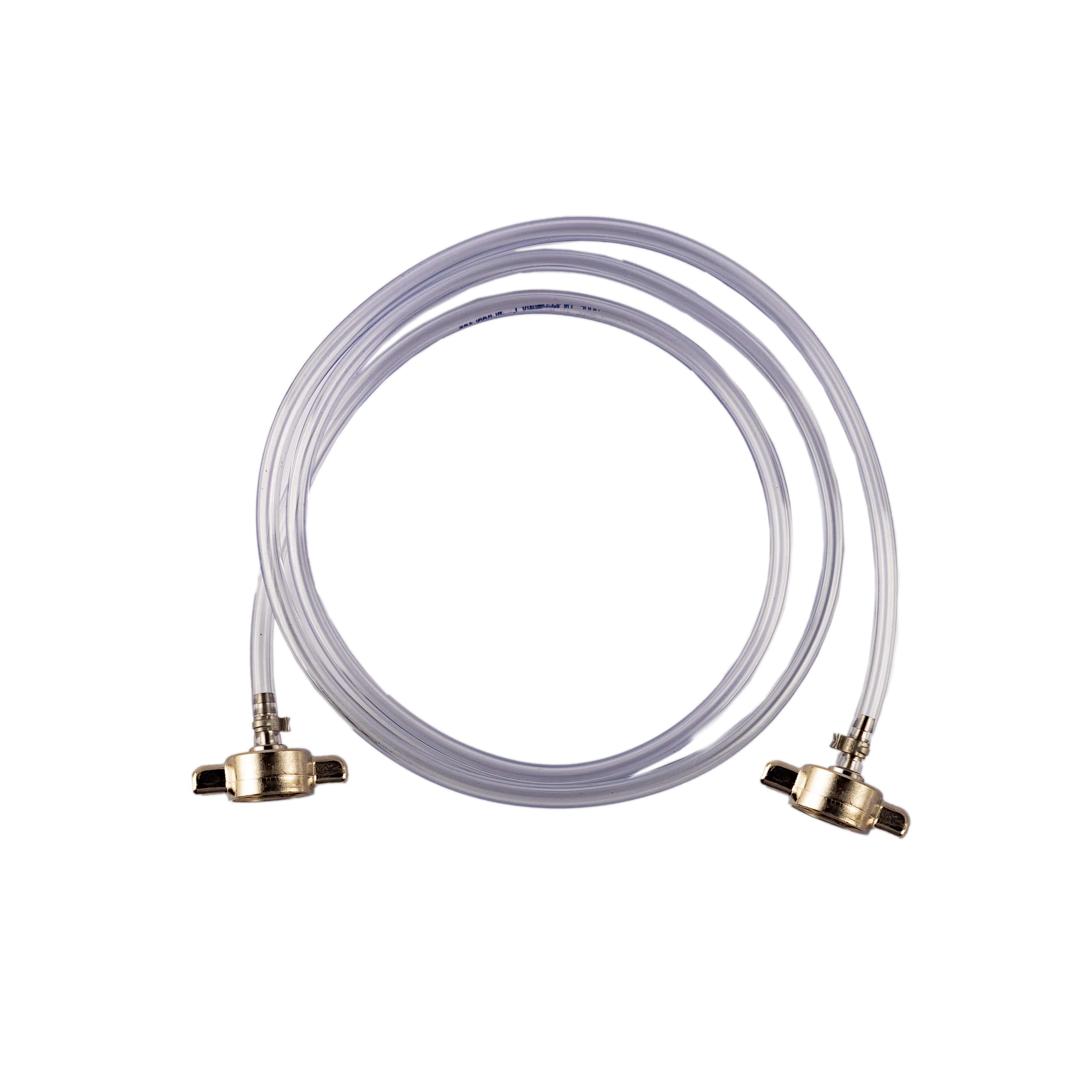 CO2 Schlauch für Standard Bierkeg - 2x 3/4" Flügelmutter