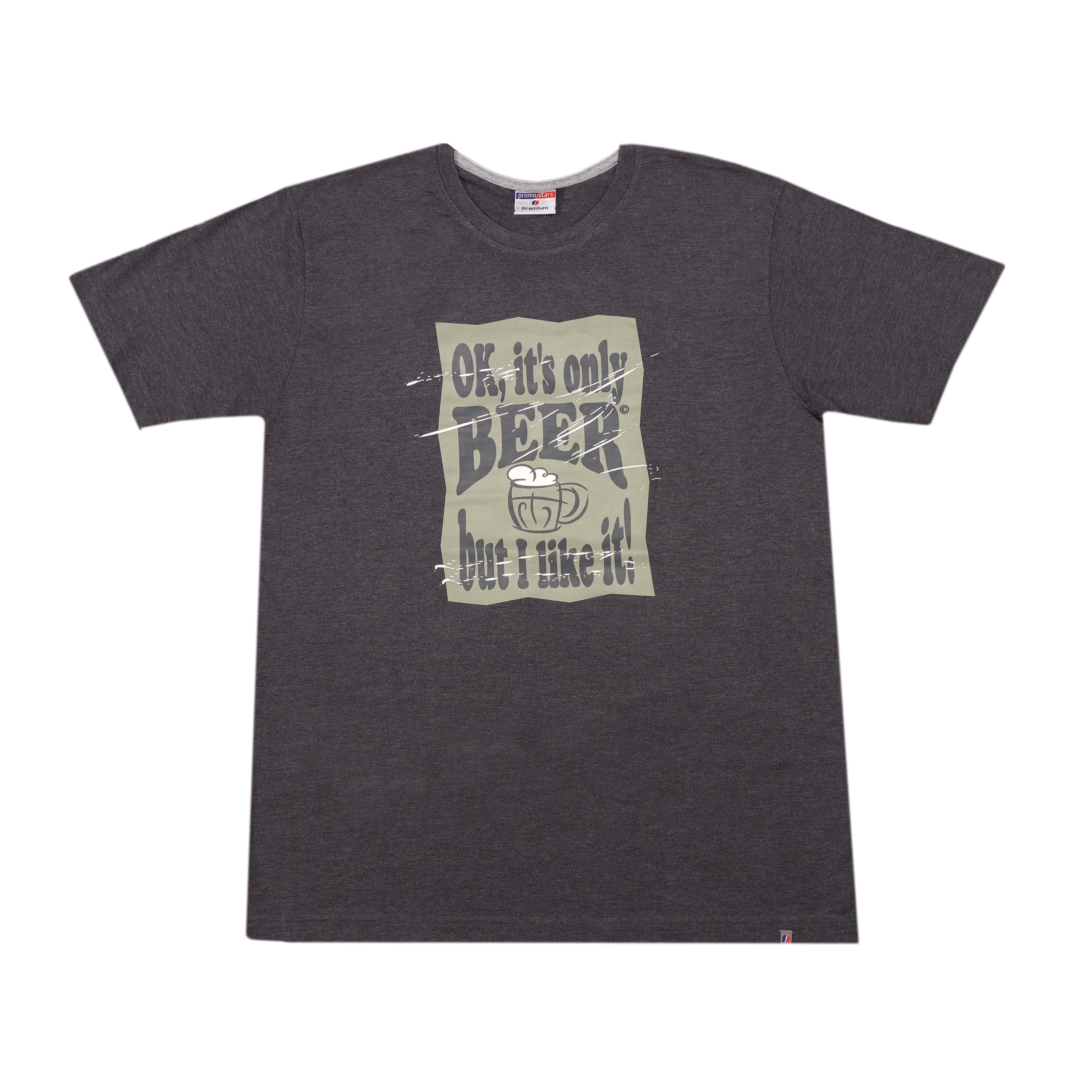 T-Shirt OK, IT'S ONLY BEER BUT I LIKE IT! Anthrazit