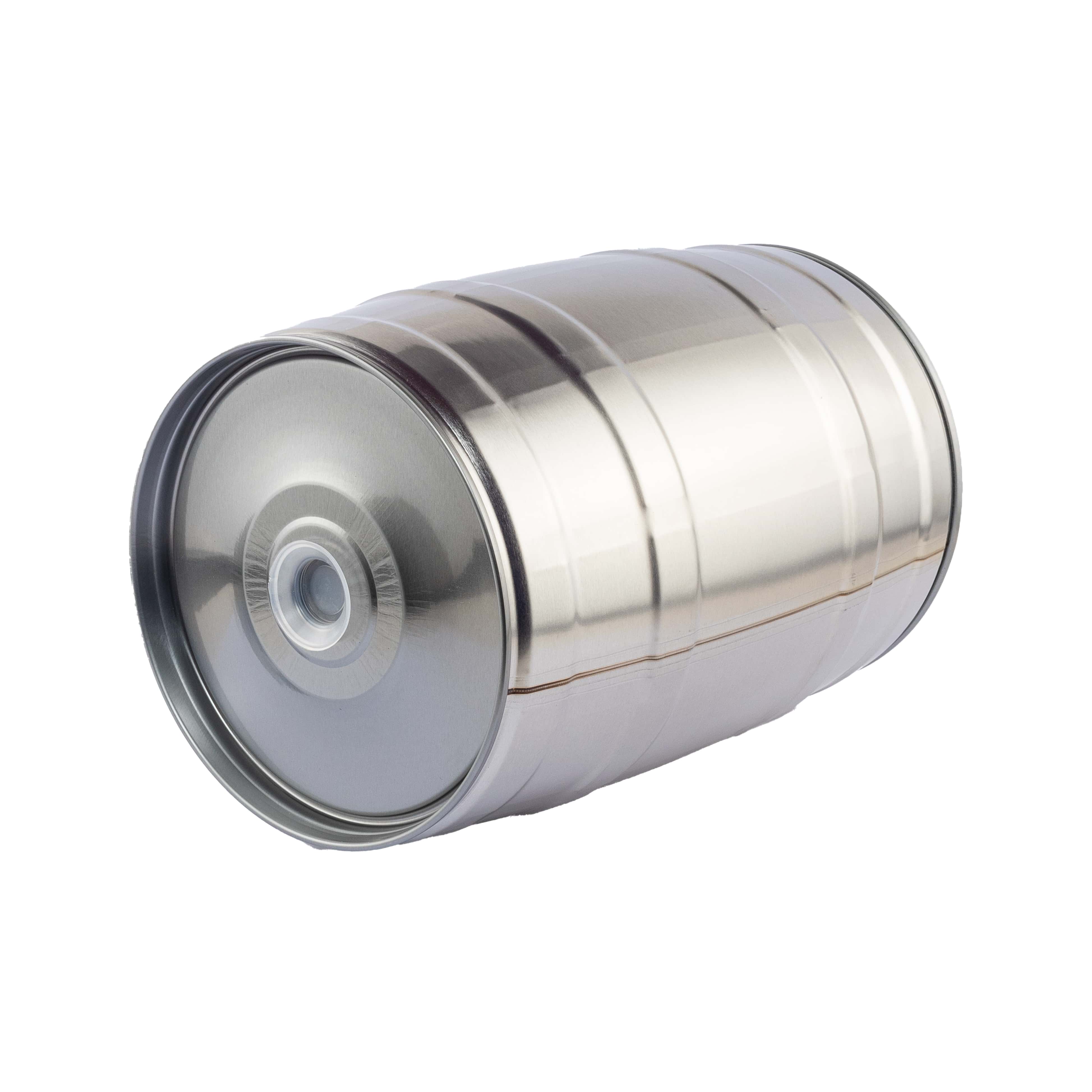 5 Liter Partyfass ohne Zapfhahn, silber