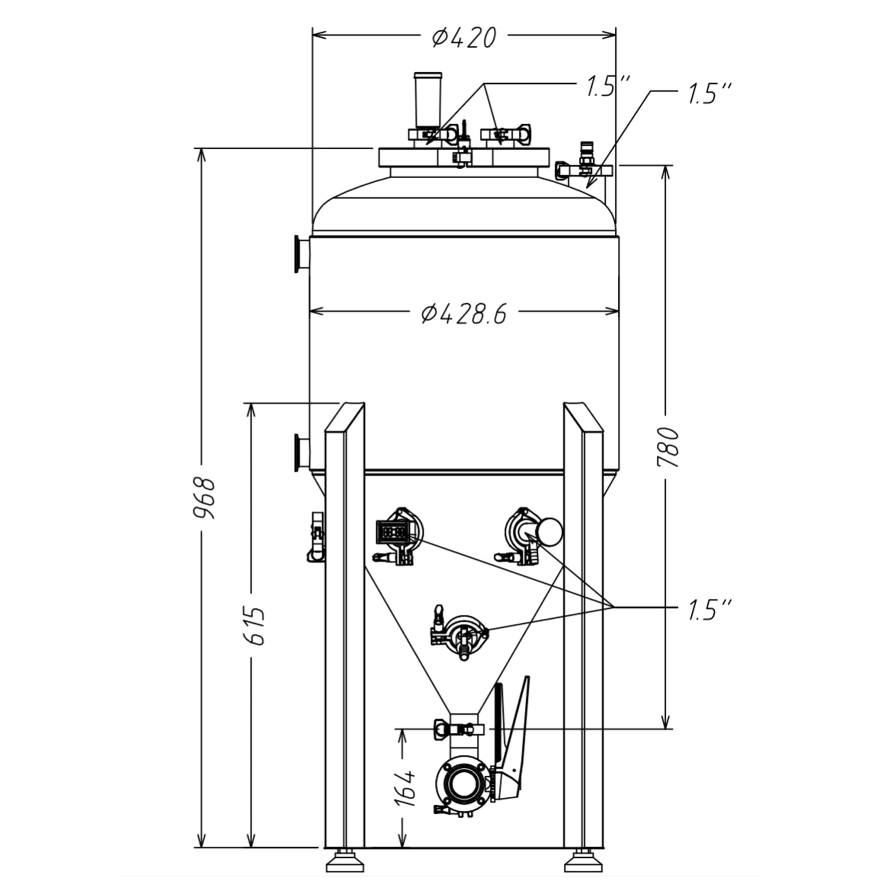 Drucktank BREW MONK U60 UNITANK 50 Liter_3