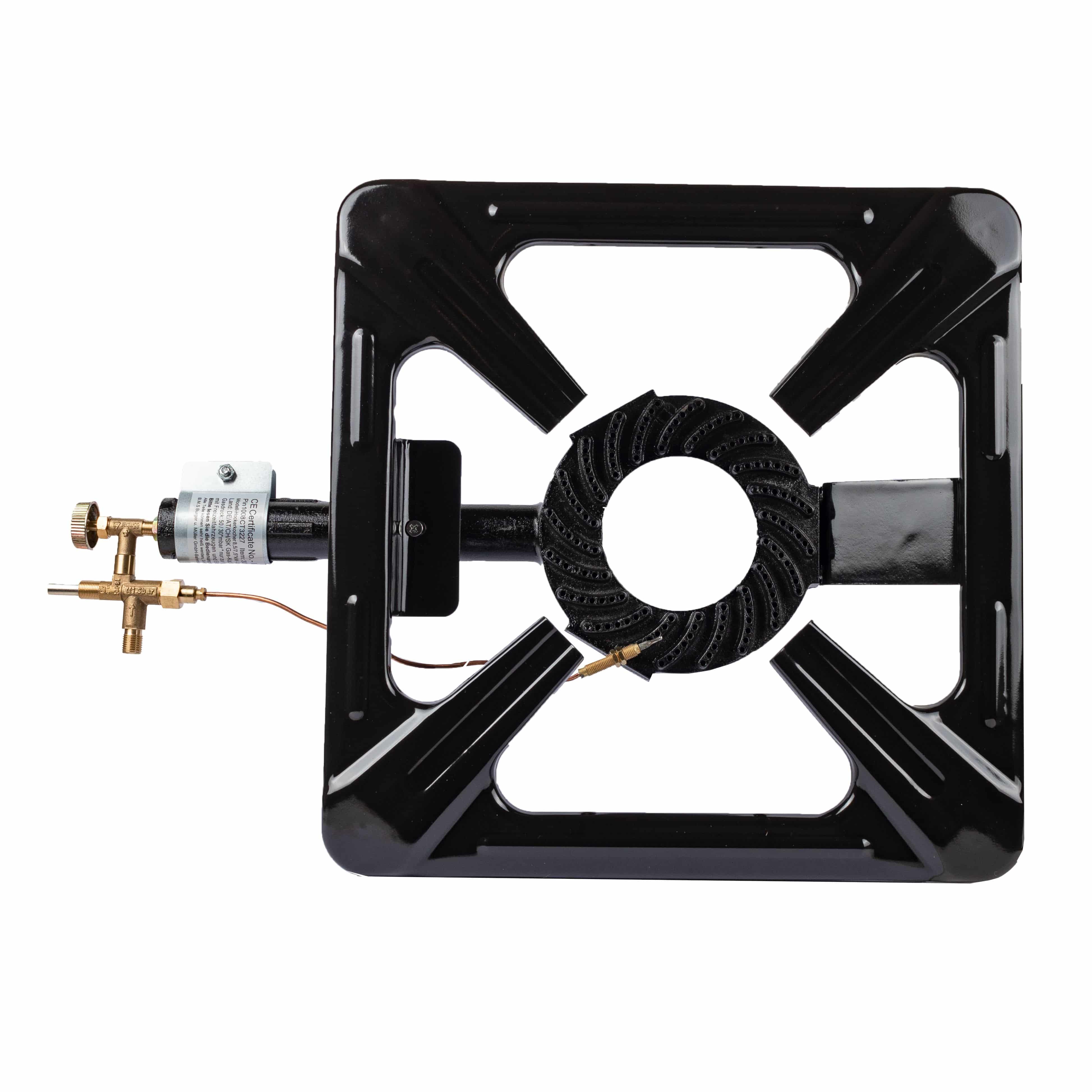 Gas-Hockerkocher 40x40cm mit Zündsicherung - 7,0kW