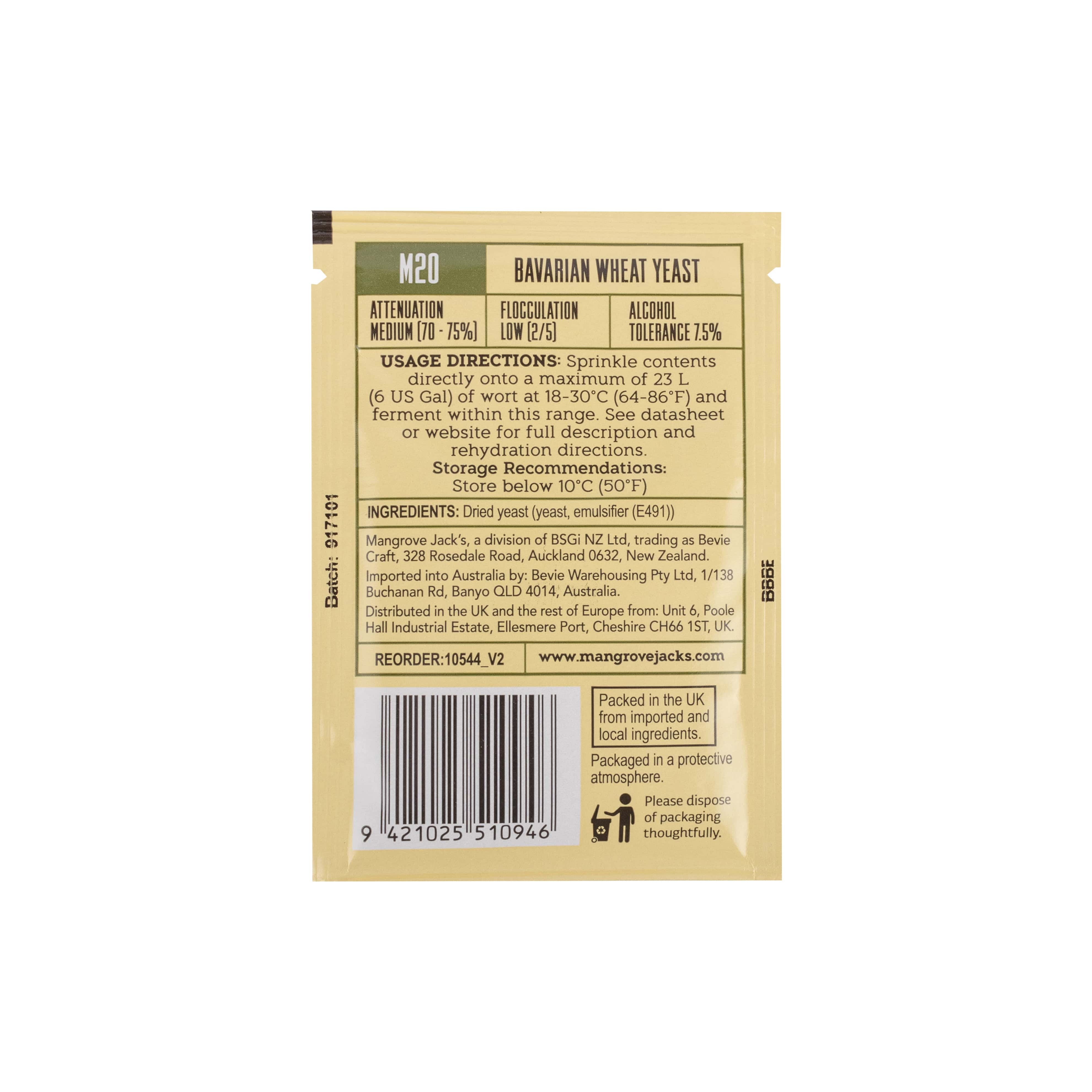 Mangrove Jack’s M20 BAVARIAN WHEAT Trockenhefe og_2