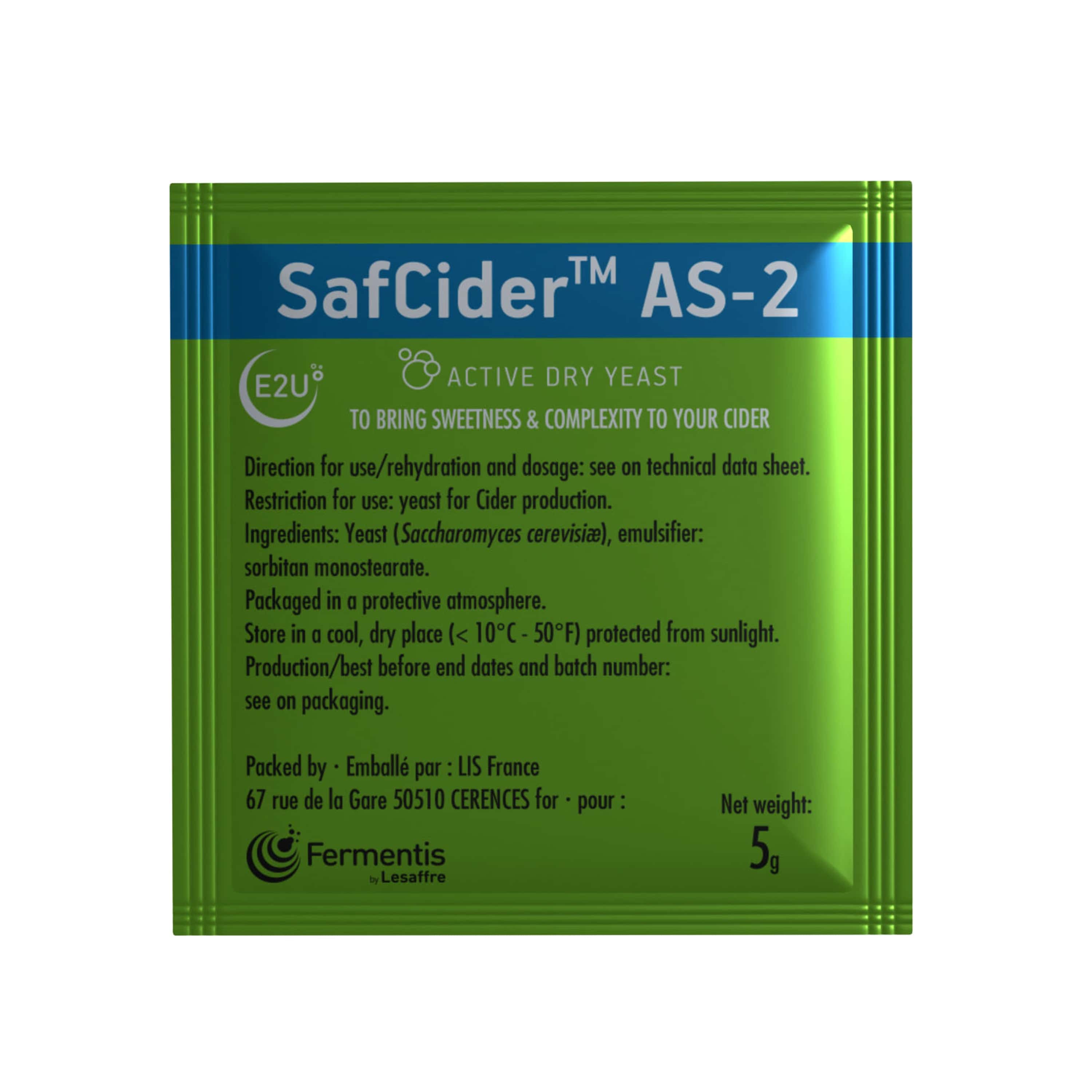 Fermentis SafCider AS-2 Trockenhefe