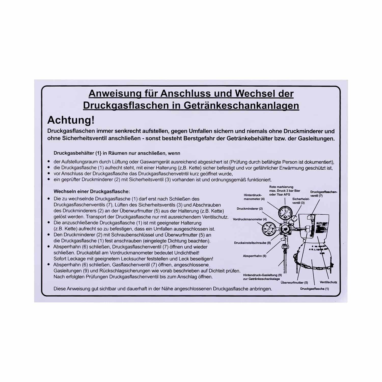 Betriebsanweisung DRUCKGASBEHÄLTER
