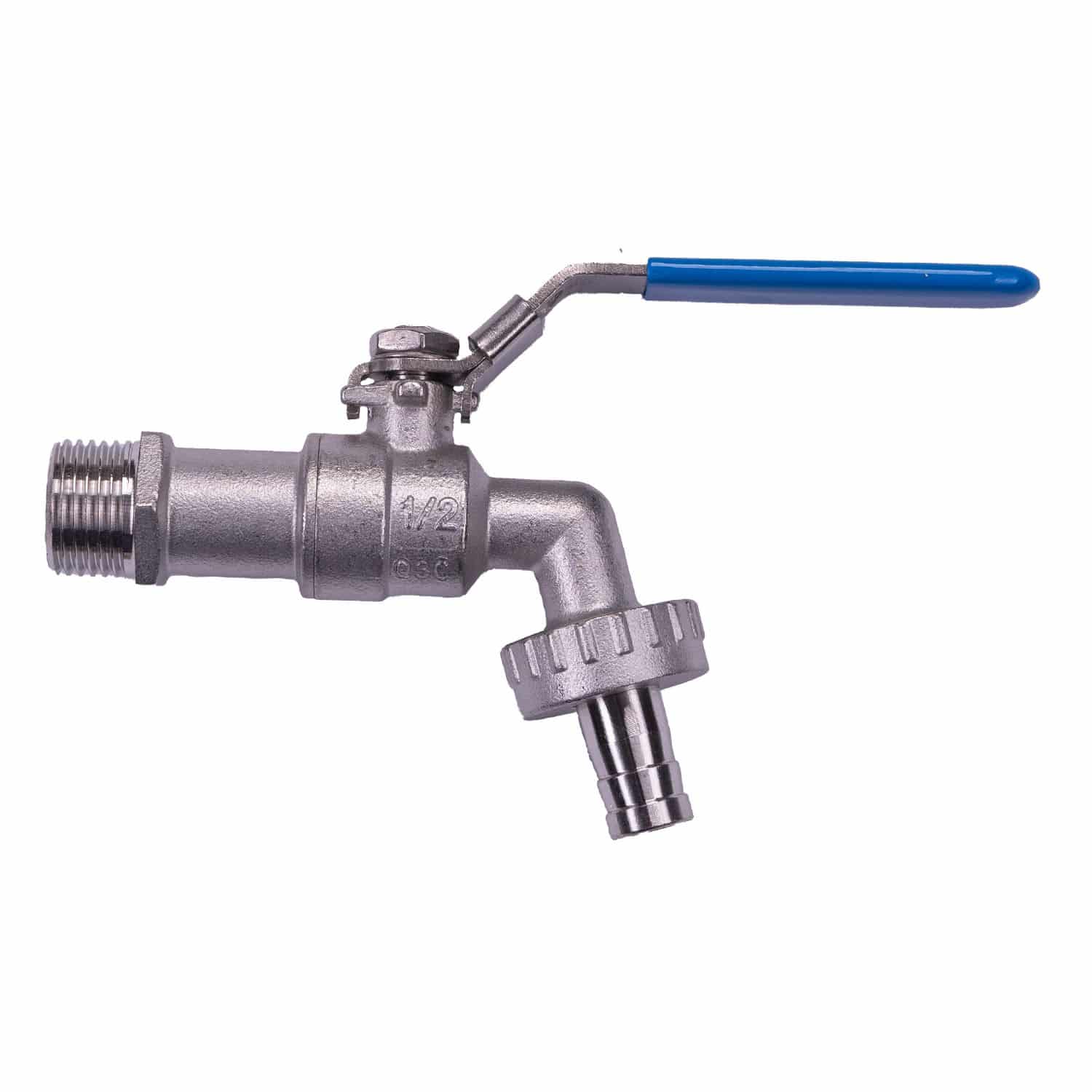 Auslaufkugelhahn 1/2" AG Edelstahl