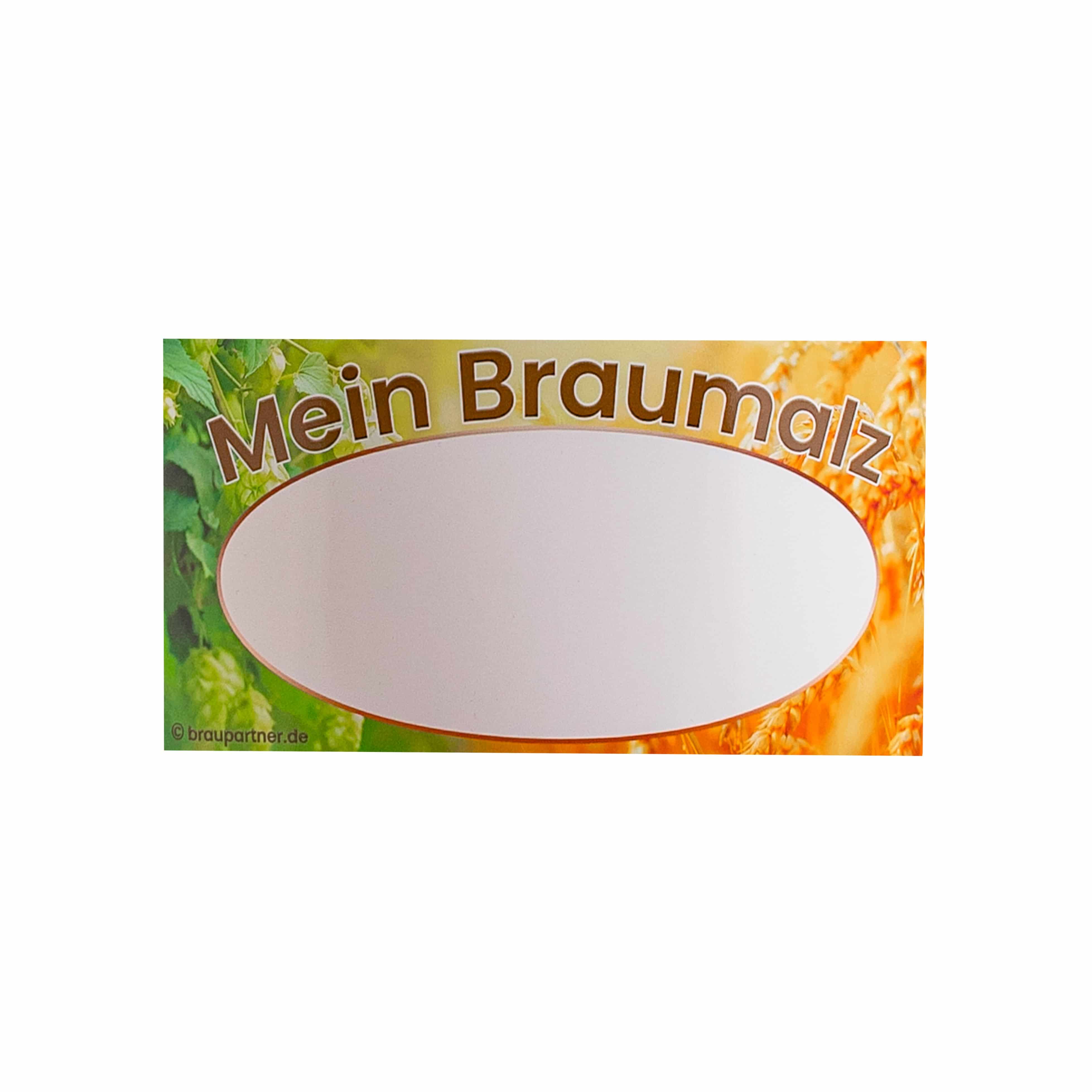 Aufkleber für Malzbehälter zum selber Beschriften