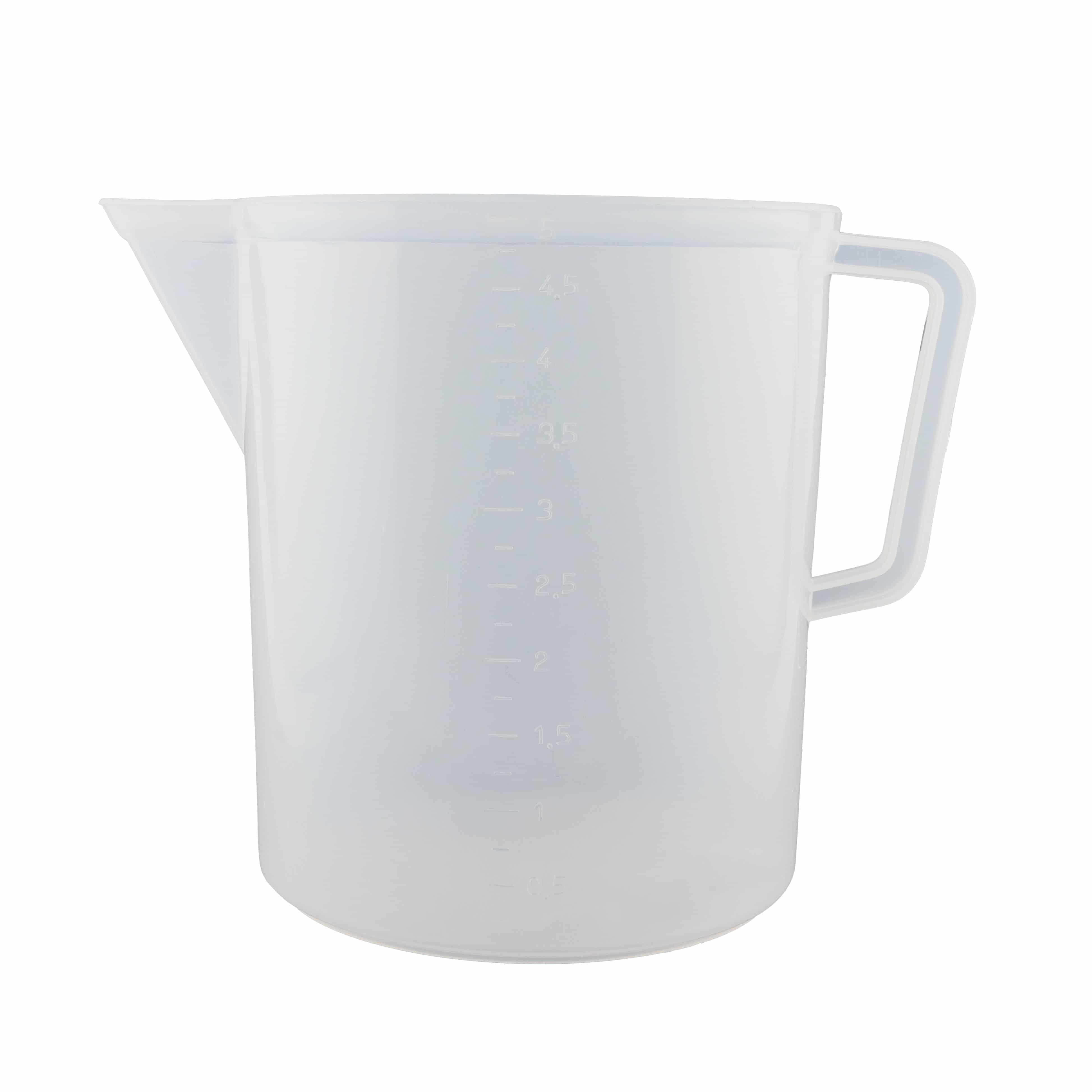 Messbecher 5 Liter mit Skala und Auslauf