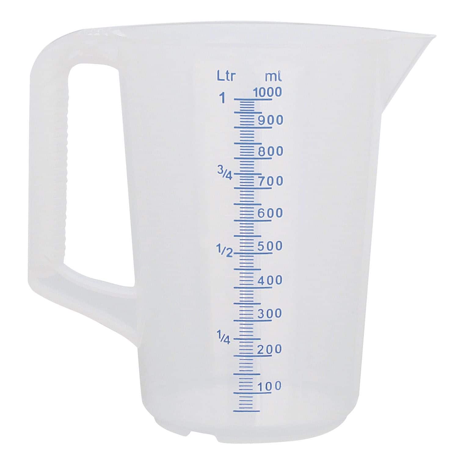 Messbecher 1 Liter mit Skala und Auslauf