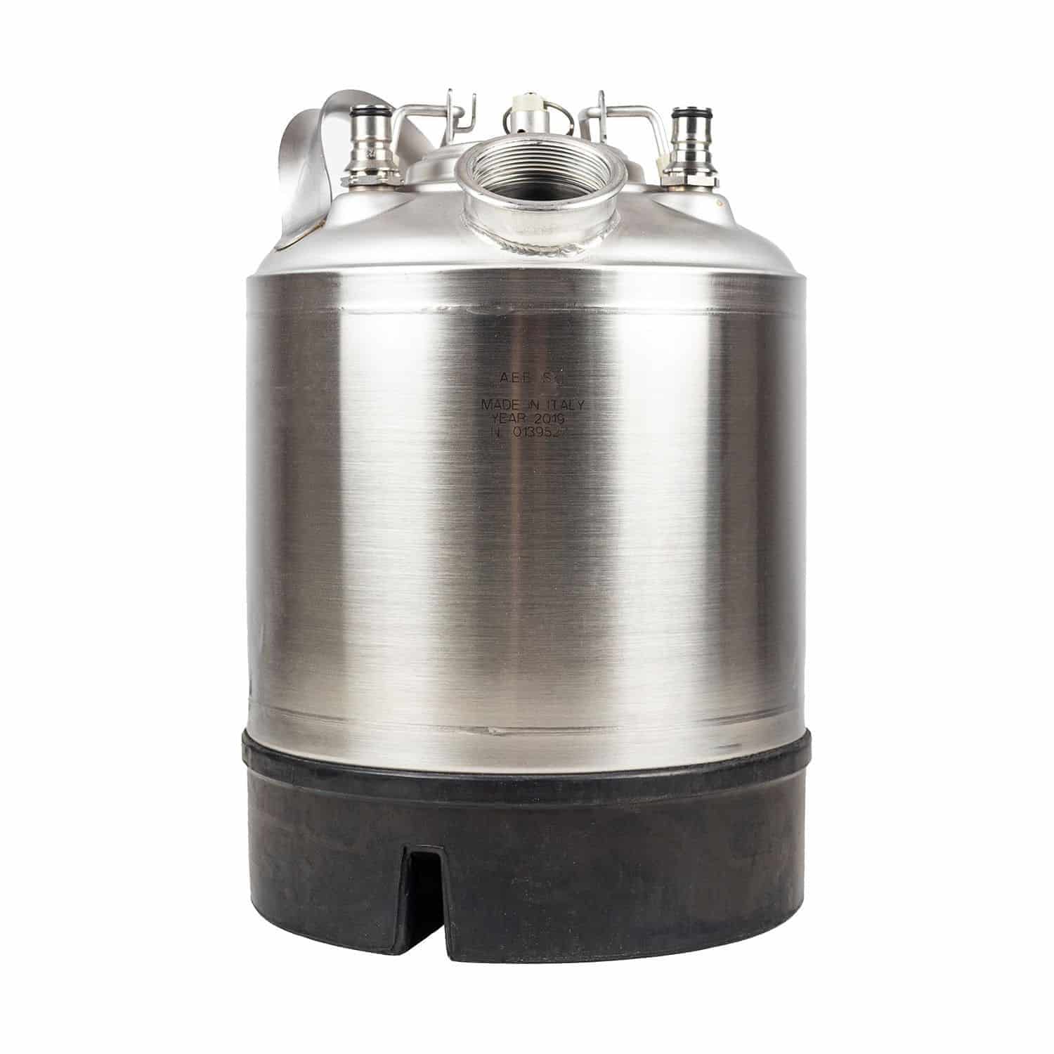 Reinigungsbehälter 9 Liter 1x Muffe 1x NC-Anschluss - Edelstahl