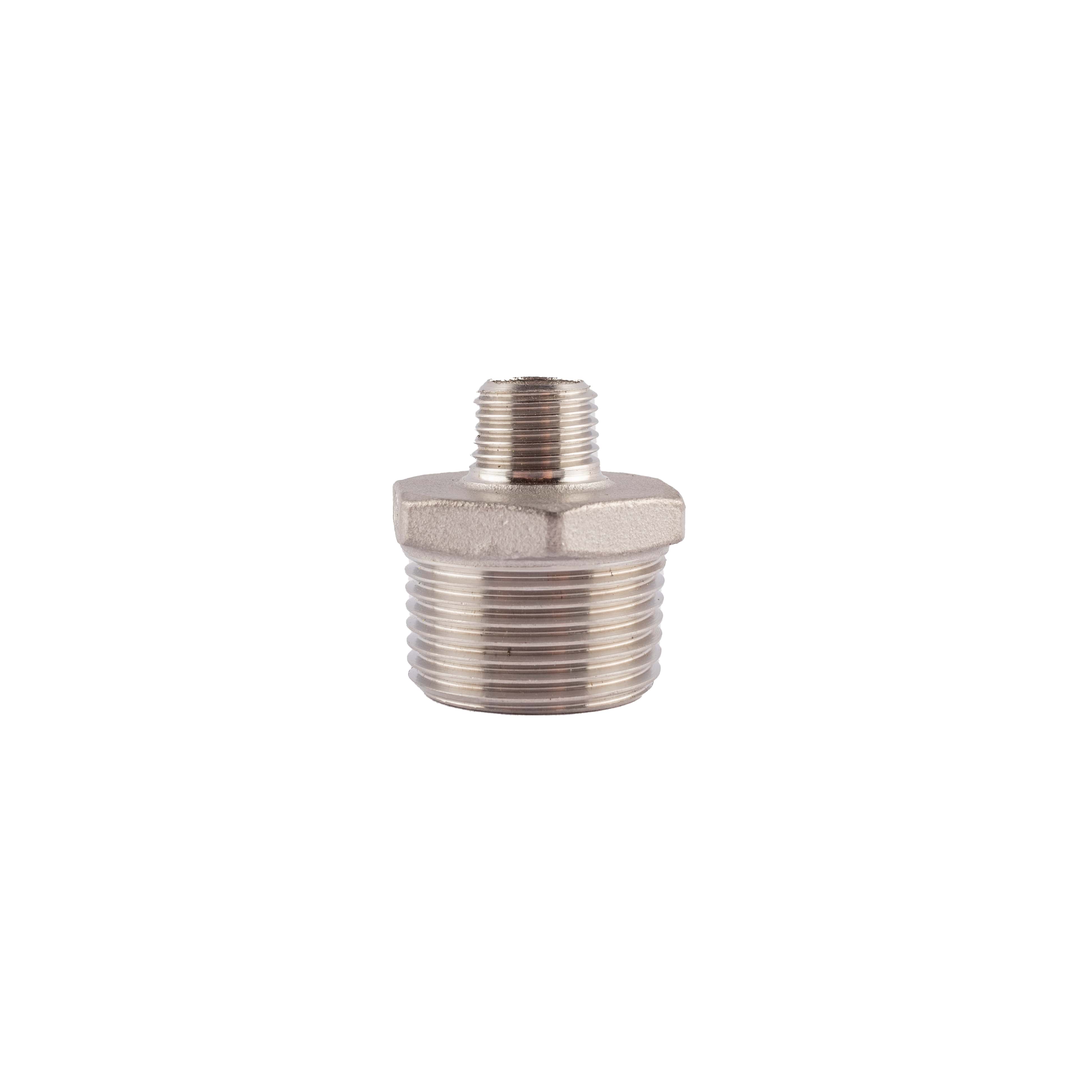 Doppelnippel Reduzierung 3/4" auf 1/4" konisch Edelstahl