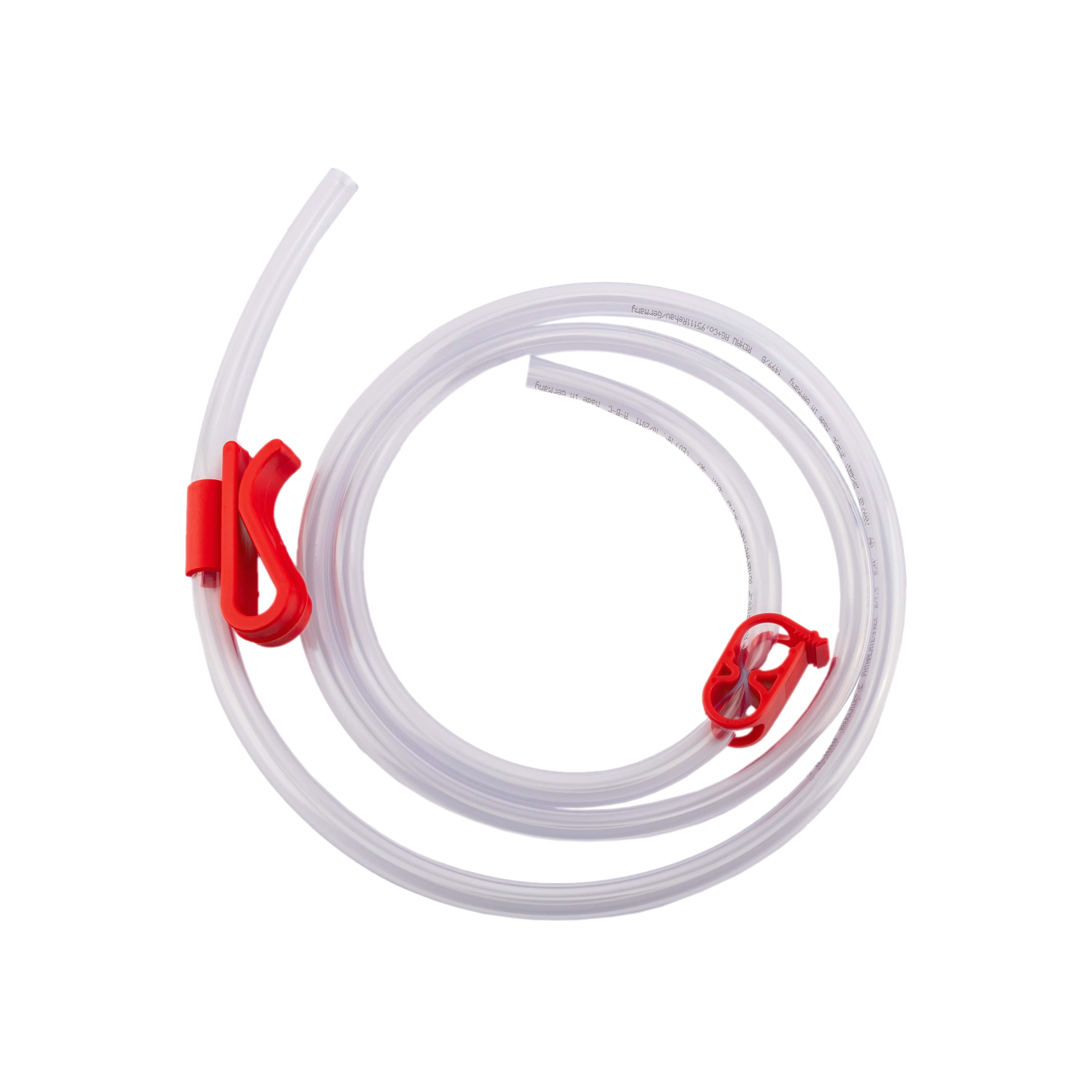 Saugheber mit Schlauchklemme und Halteklammer