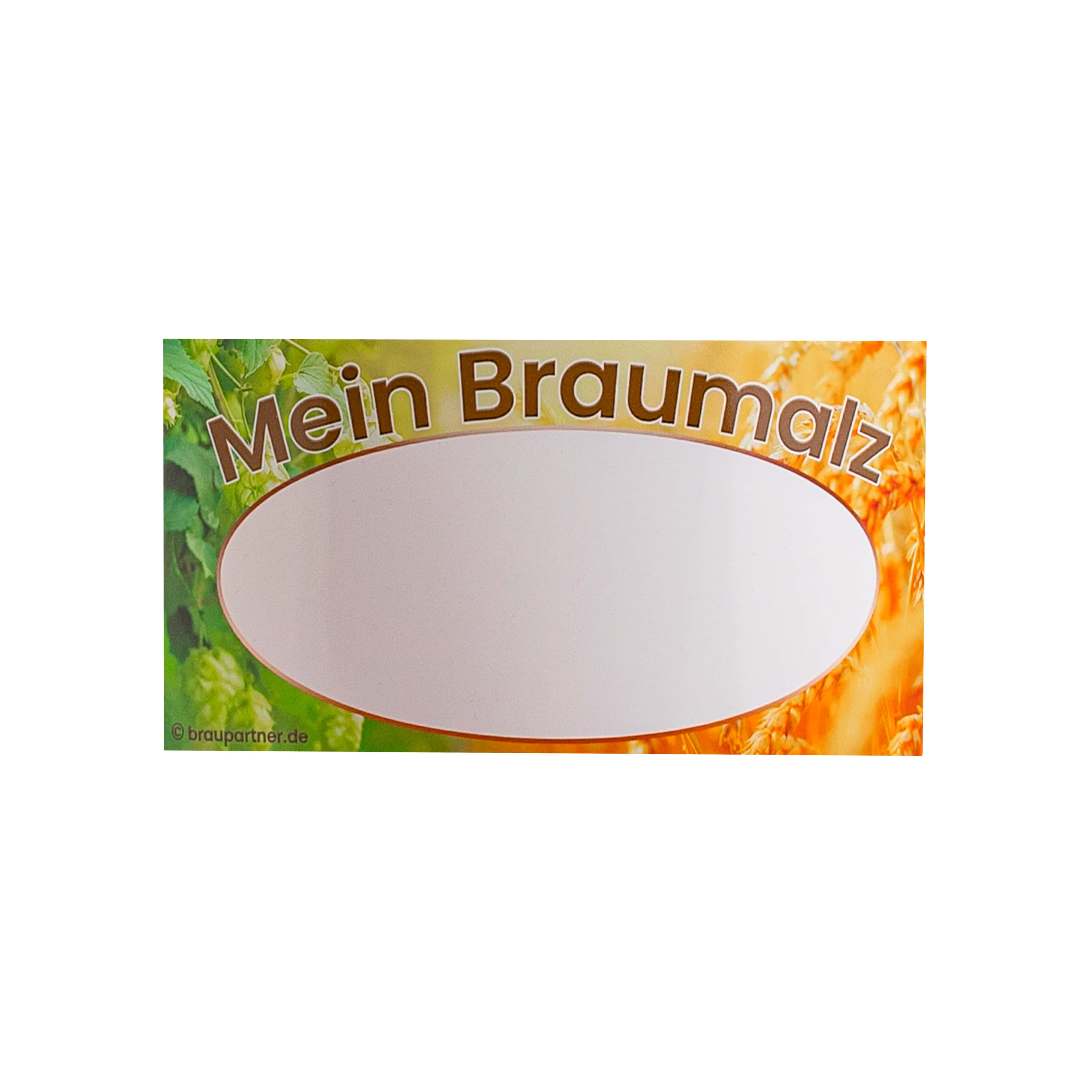 Aufkleber für Malzbehälter zum selber Beschriften