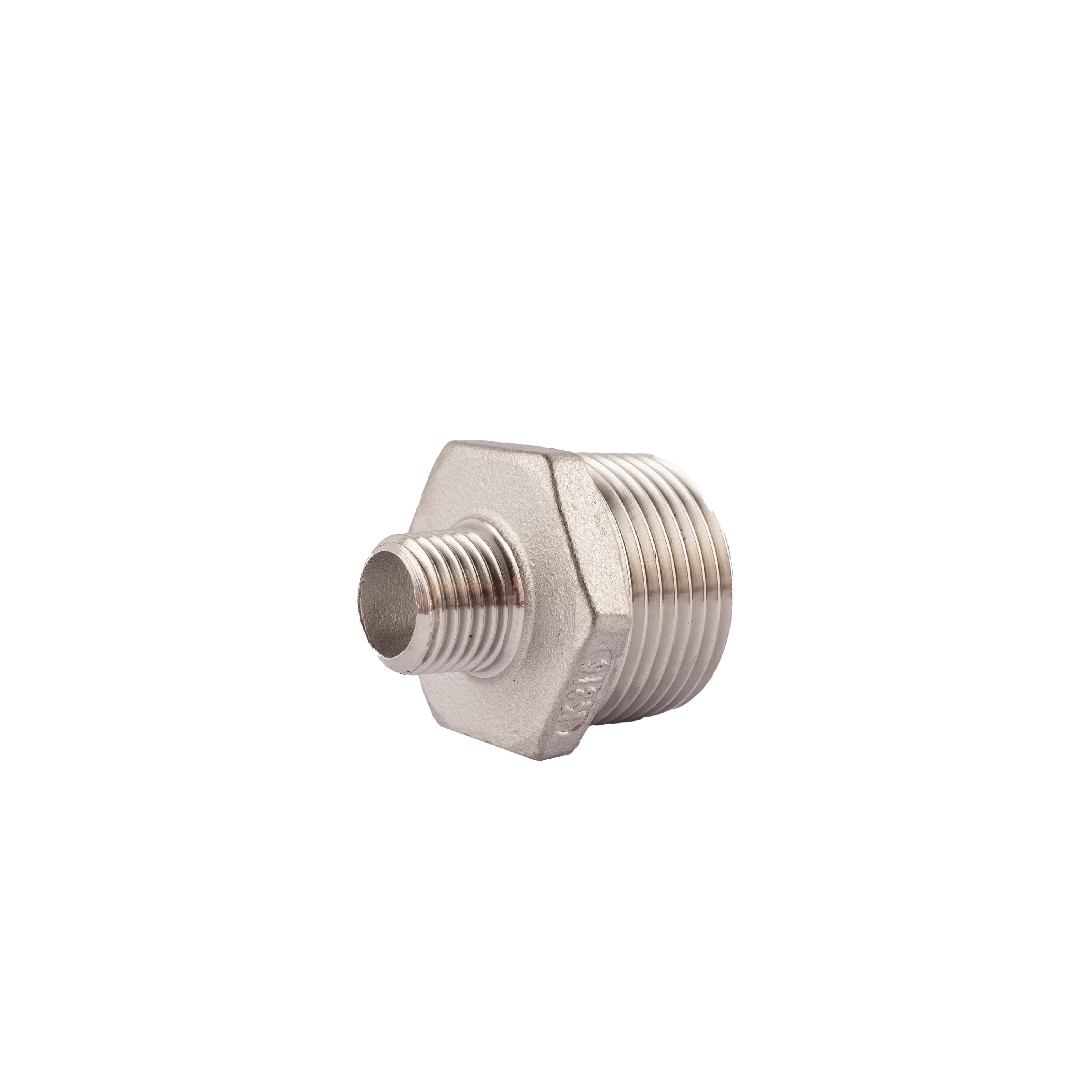 Doppelnippel Reduzierung 3/4" auf 1/4" konisch Edelstahl_2