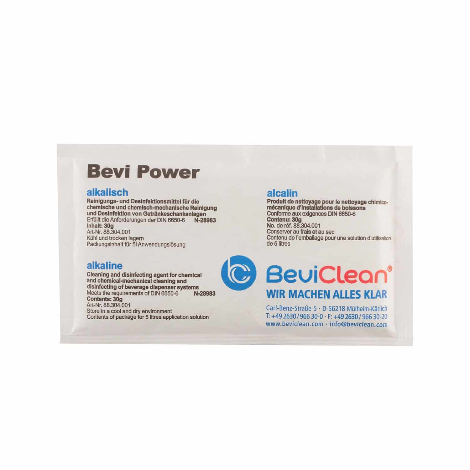 Reinigungspulver BEVI POWER ALKALISCH 30 g für Schankanlagen