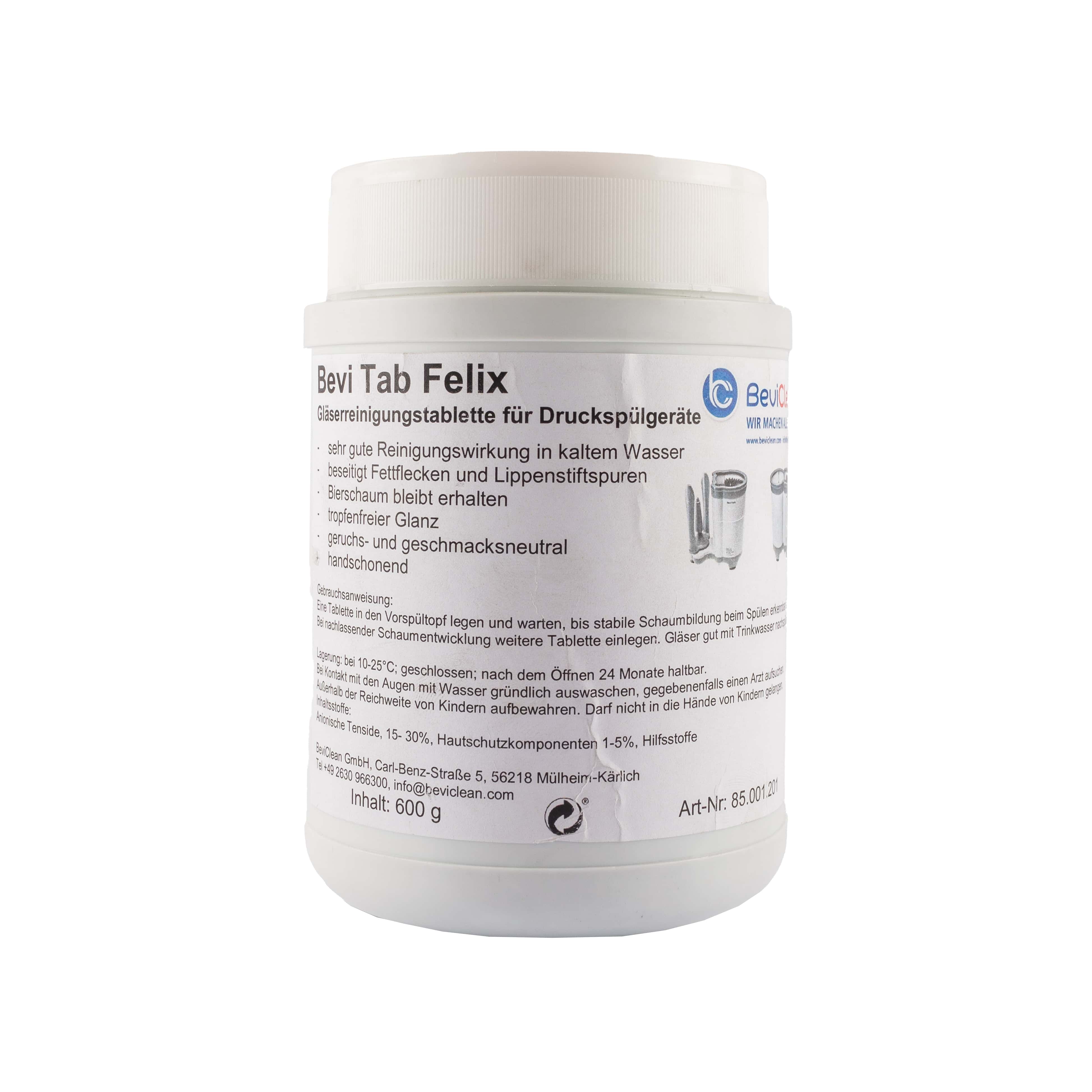 Reinigungstabletten für Gläser BEVI TAB FELIX 600 g_1