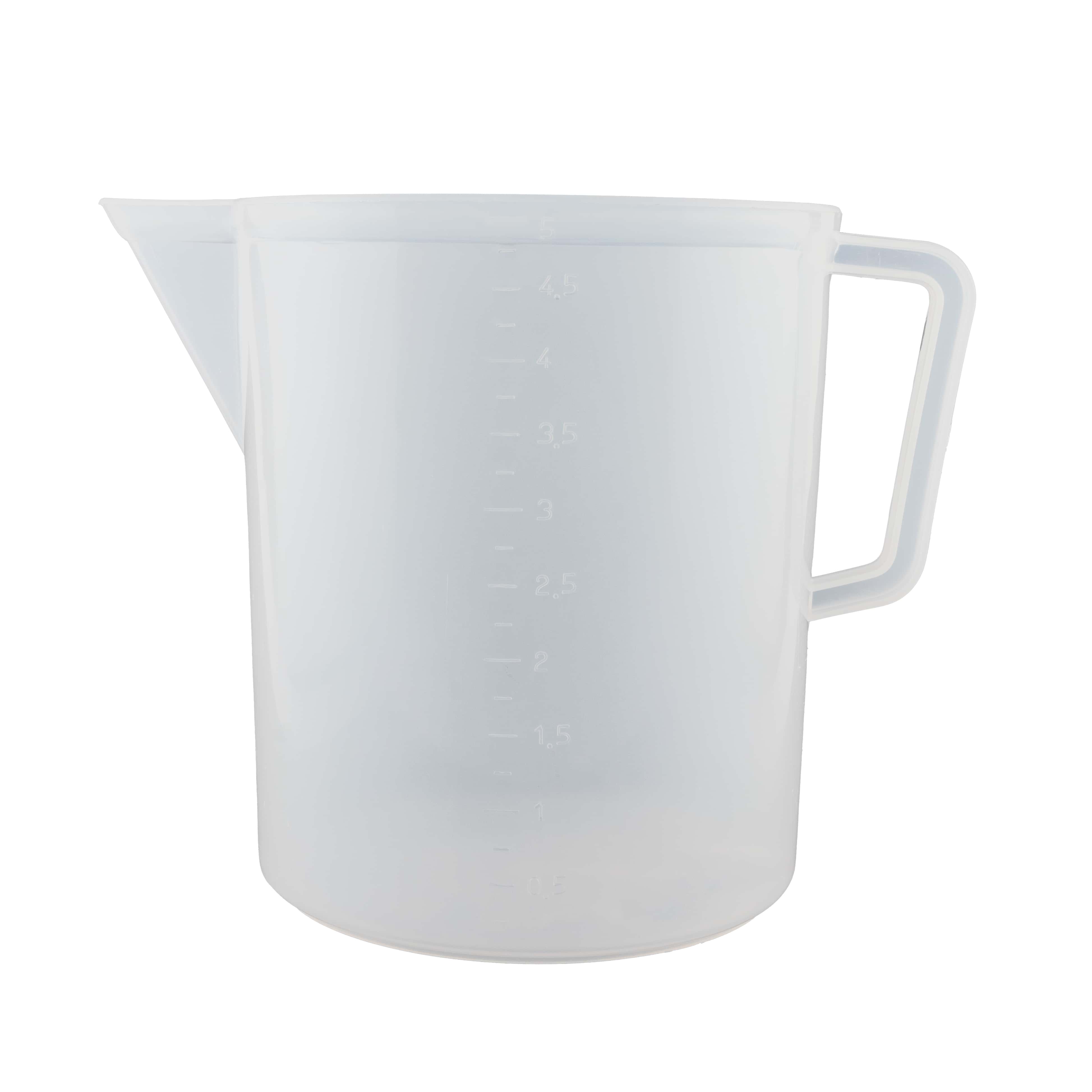 Messbecher 5 Liter mit Skala und Auslauf