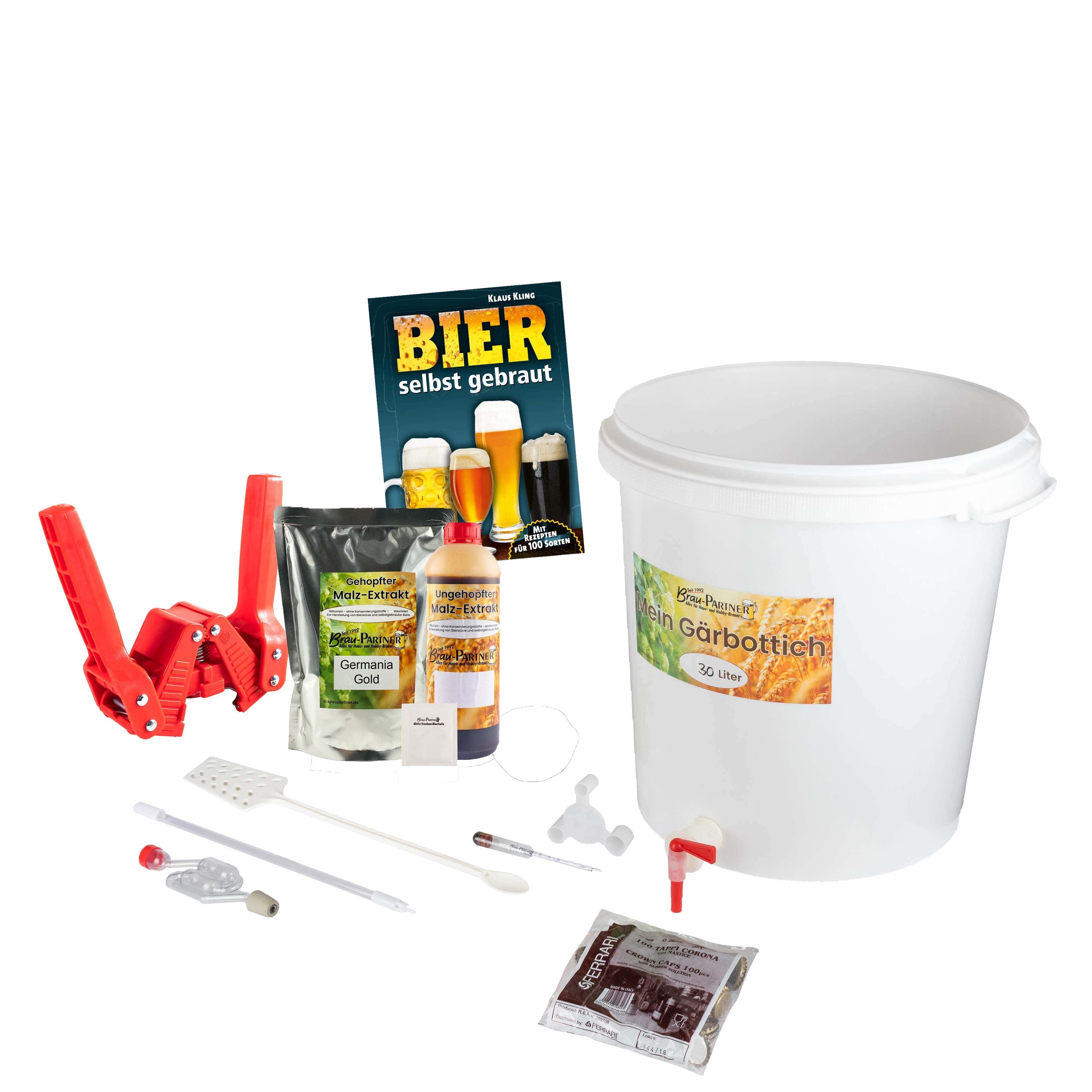 Hobbybrauer Einsteigerset DELUXE mit Buch