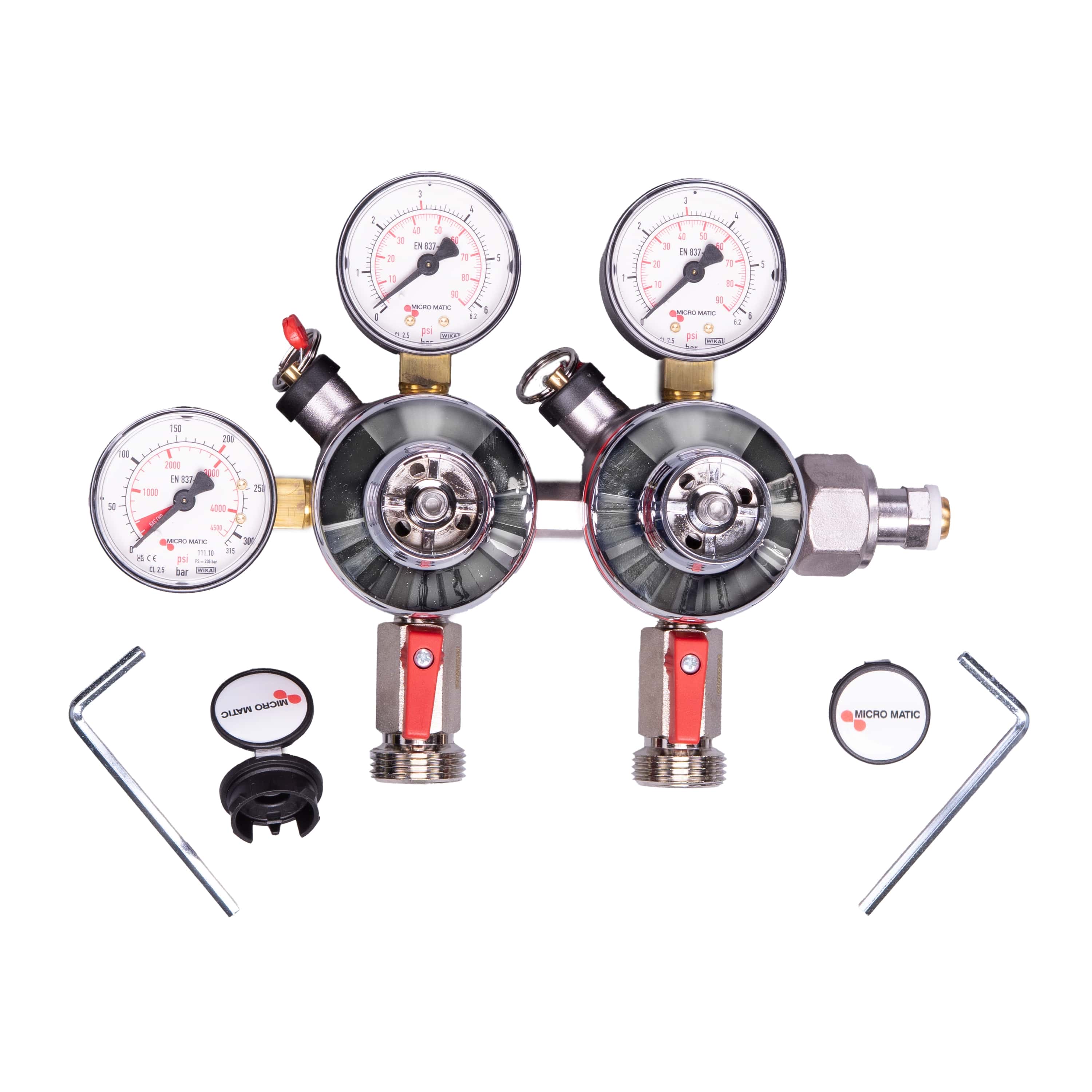 CO2 Druckmindererbatterie PREMIUMPLUS 2x BIER