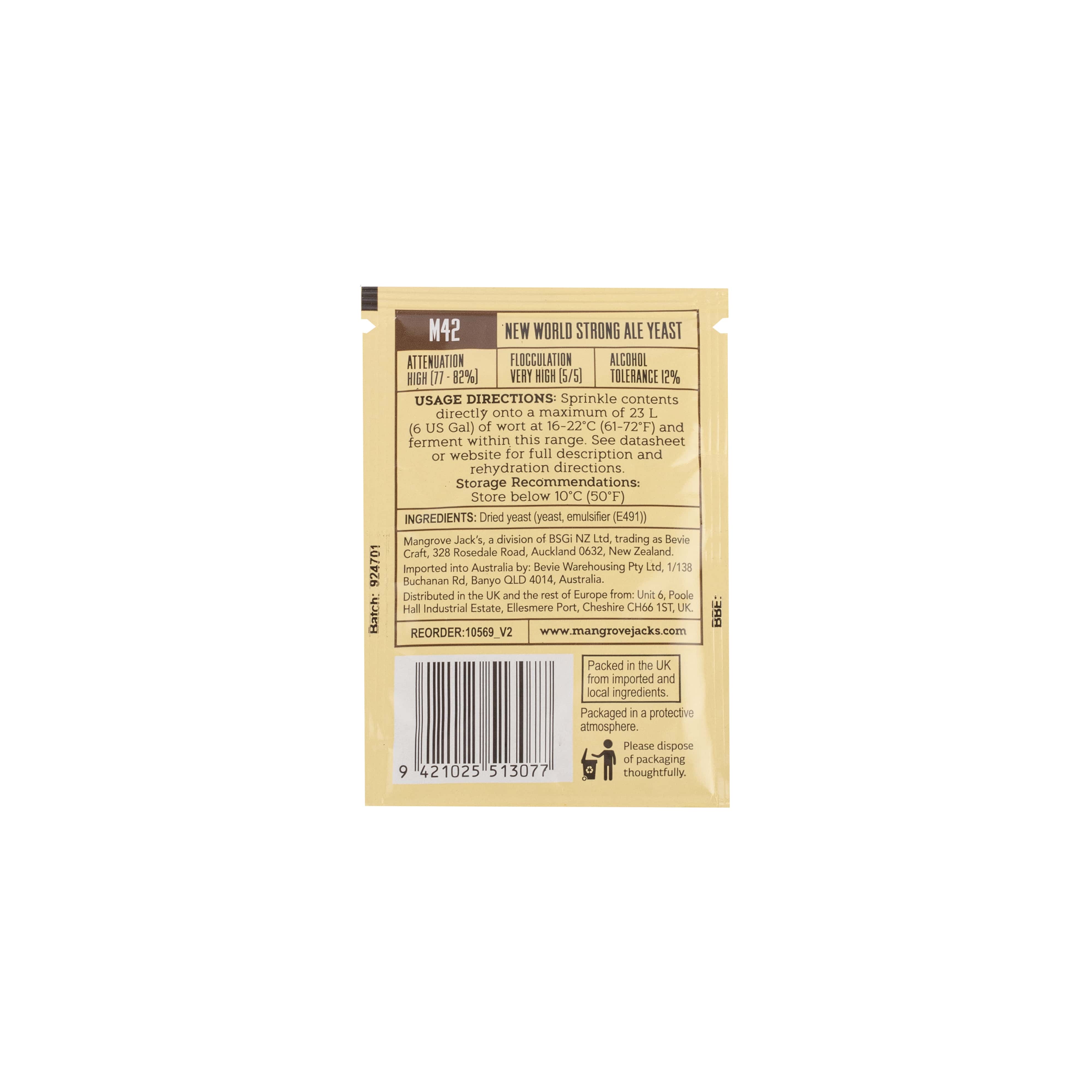 Mangrove Jack’s M42 NEW WORLD STRONG ALE Trockenhefe og_2